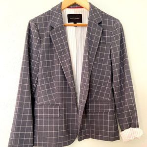Banana Republic Grey Windowpane Blazer